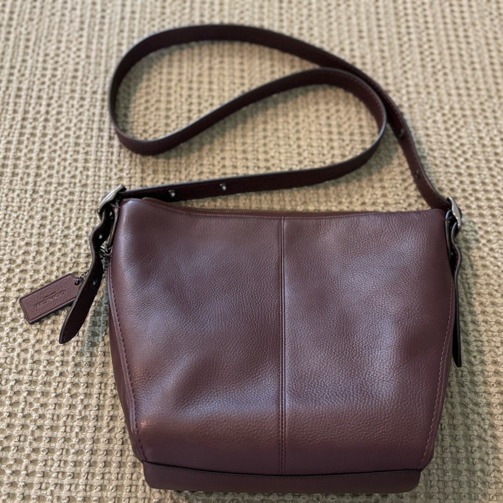 Coach Small Dufflette Crossbody in Oxblood - Picture 2 of 14
